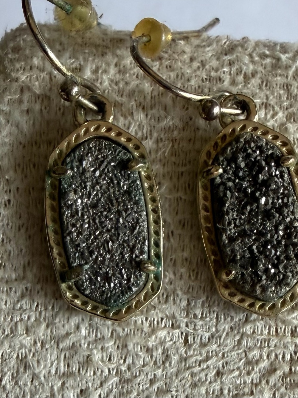 Kendra Scott Druzy Drop Earrings in Silver and Gold Tone